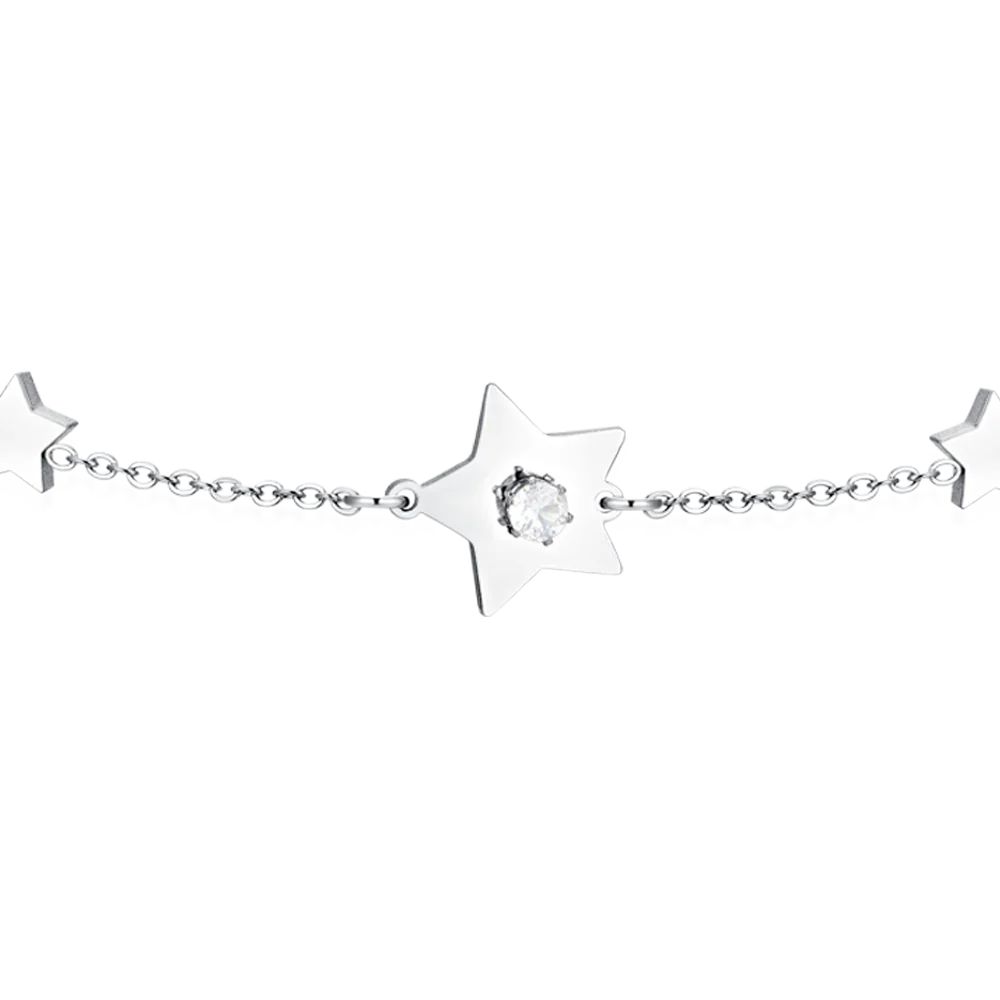 BRACCIALE DONNA IN ACCIAIO STELLE E ZIRCONI - Image 4
