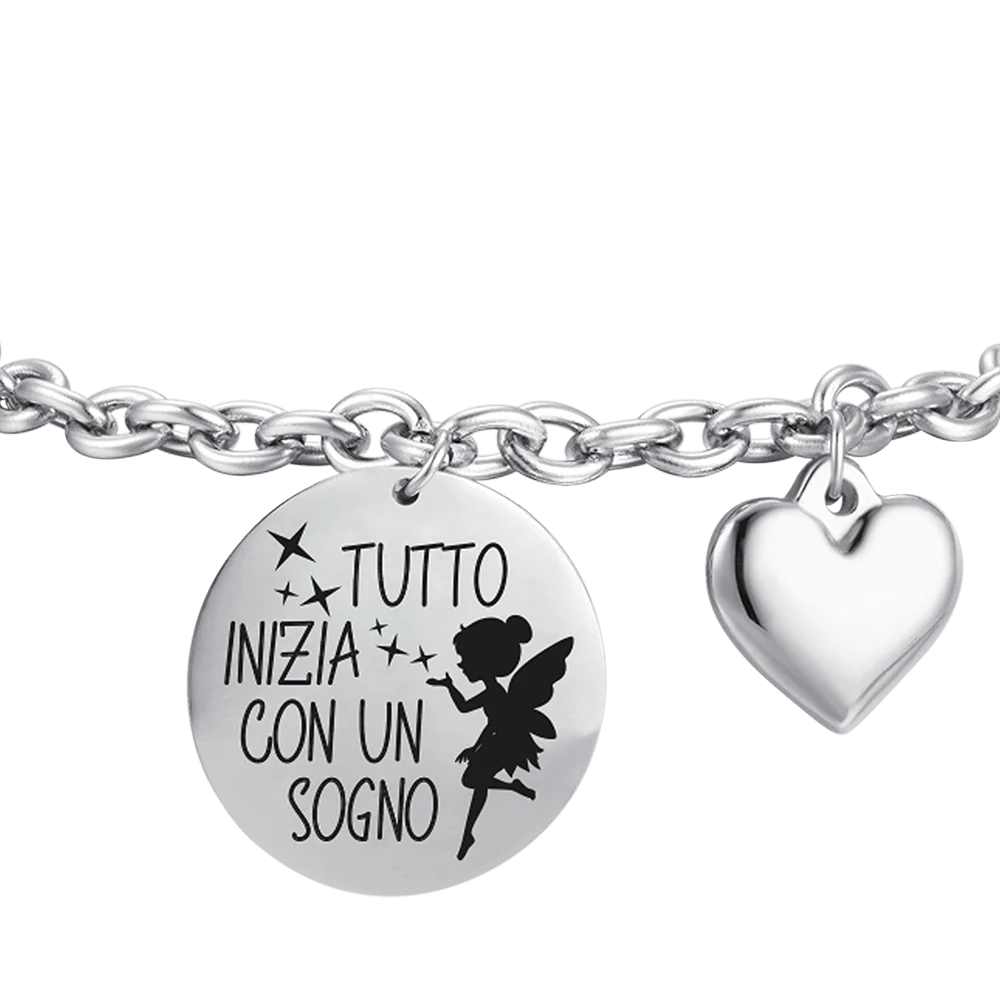 BRACCIALE DONNA IN ACCIAIO TUTTO INIZIA CON UN SOGNO - Image 4