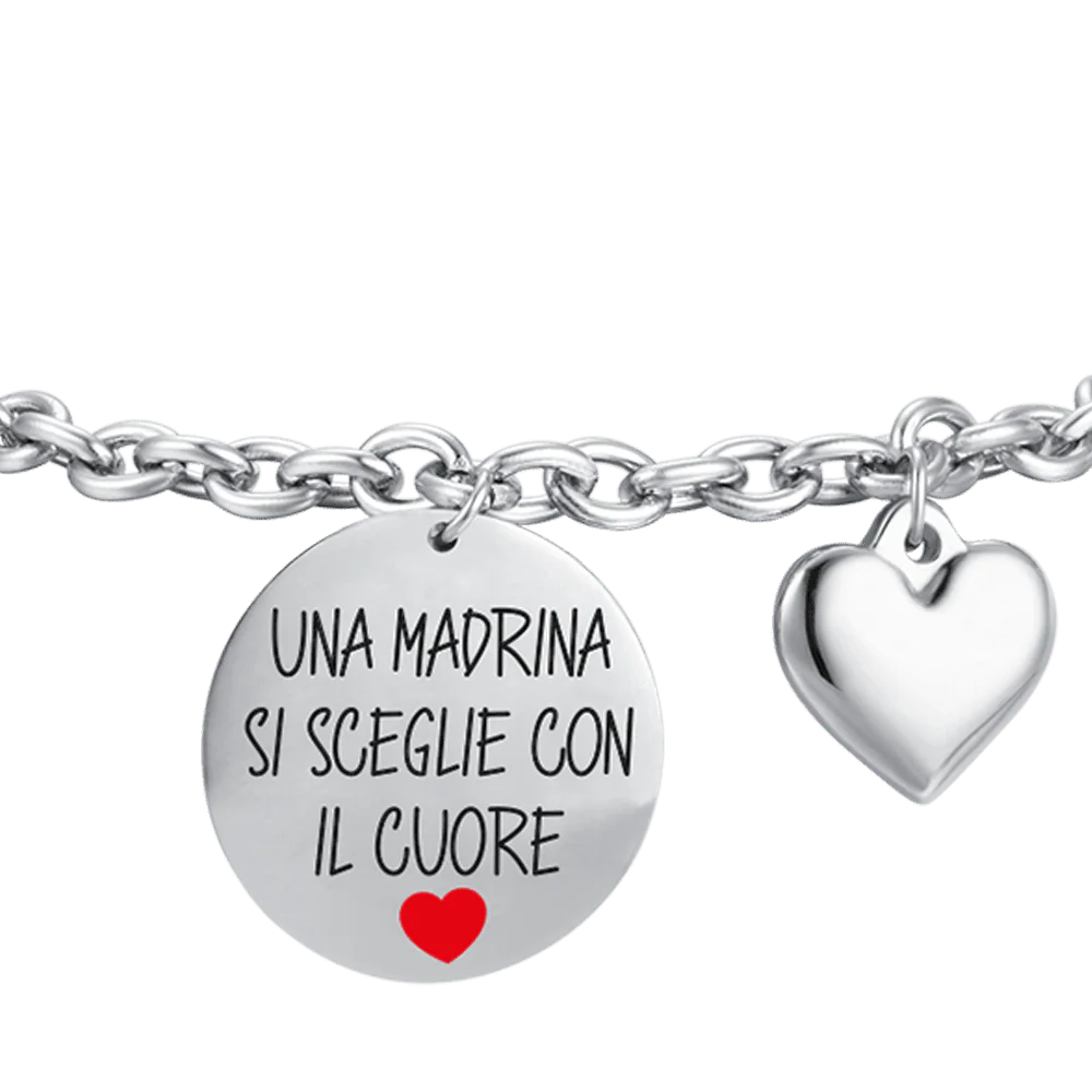 BRACCIALE DONNA IN ACCIAIO UNA MADRINA SI SCEGLIE CON IL CUORE - Image 4