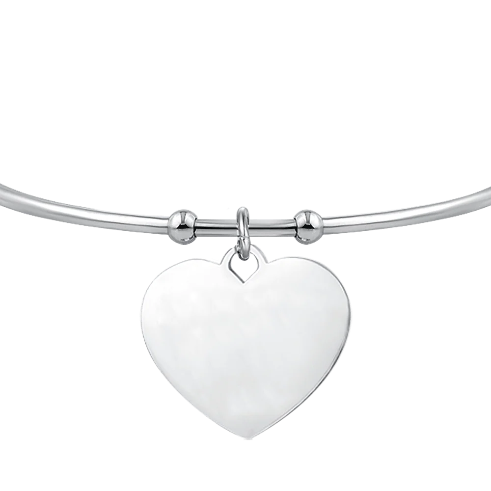 BRACCIALE DONNA PERSONALIZZATO IN ACCIAIO CON CUORE - Image 4