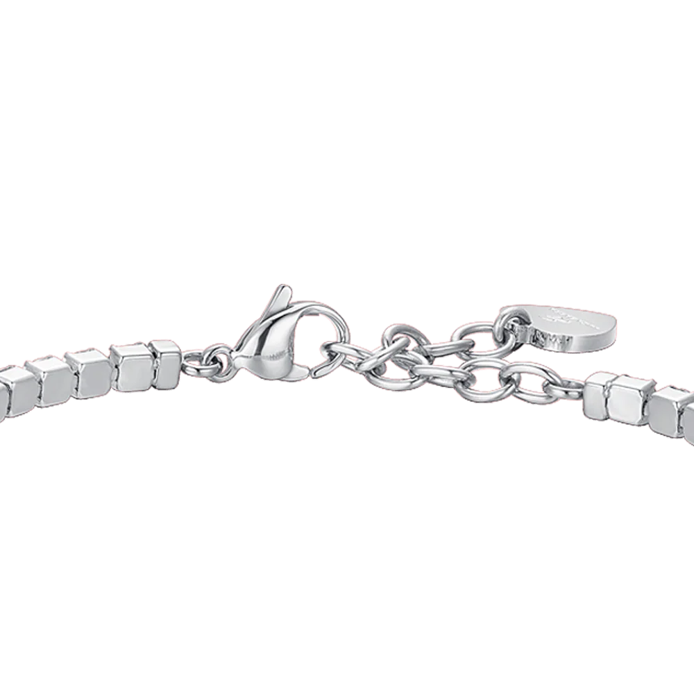 BRACCIALE DONNA TENNIS IN ACCIAIO CON CRISTALLI ROSSI - Image 3