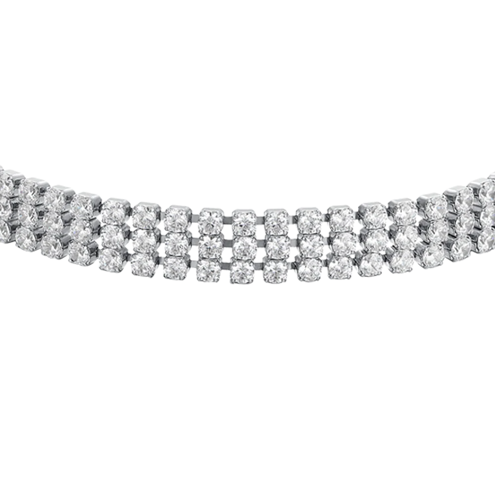 BRACCIALE DONNA TENNIS IN ACCIAIO CON ZIRCONI BIANCHI - Image 4