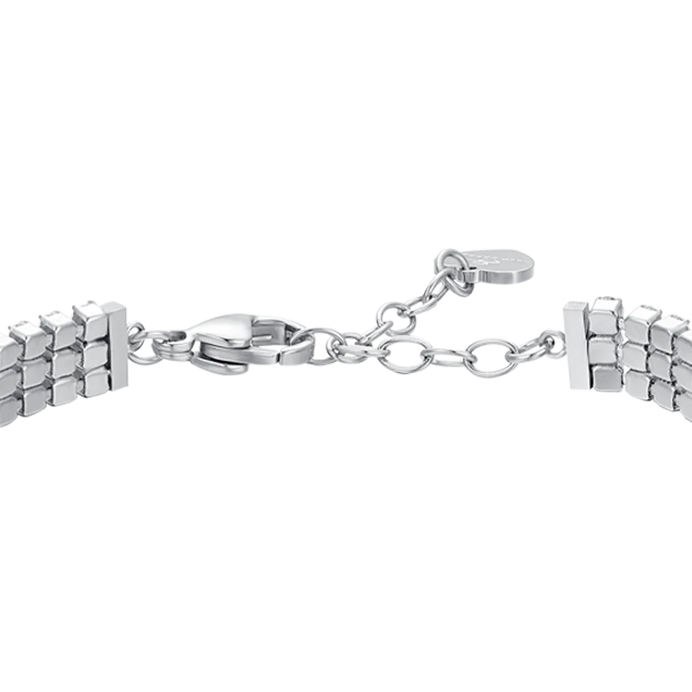 BRACCIALE DONNA TENNIS IN ACCIAIO CON ZIRCONI BIANCHI - Image 5