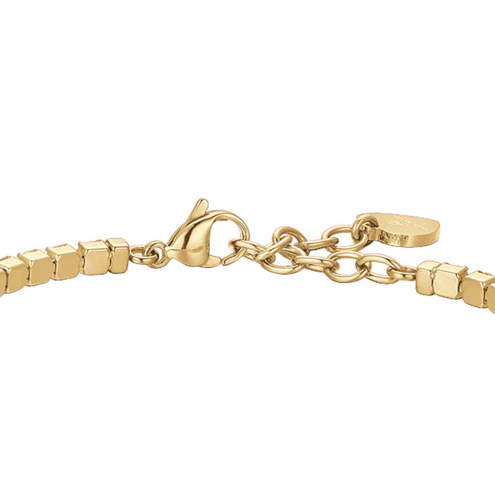 BRACCIALE DONNA TENNIS IN ACCIAIO IP GOLD CON CRISTALLI ROSSI - Image 3