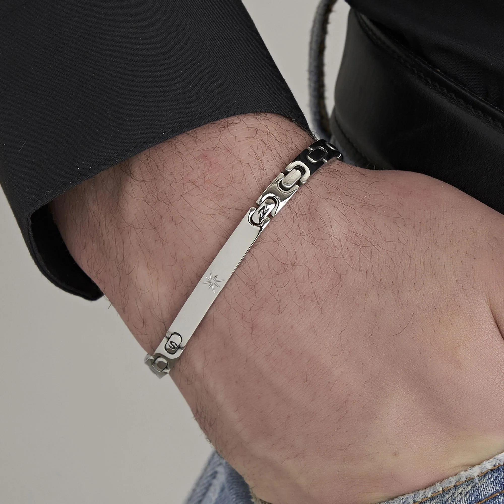 BRACCIALE UOMO IN ACCIAIO ROSA DEI VENTI - Image 2