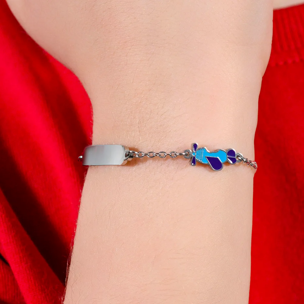 BRACCIALE BAMBINO IN ACCIAIO CON AEREO - Image 2
