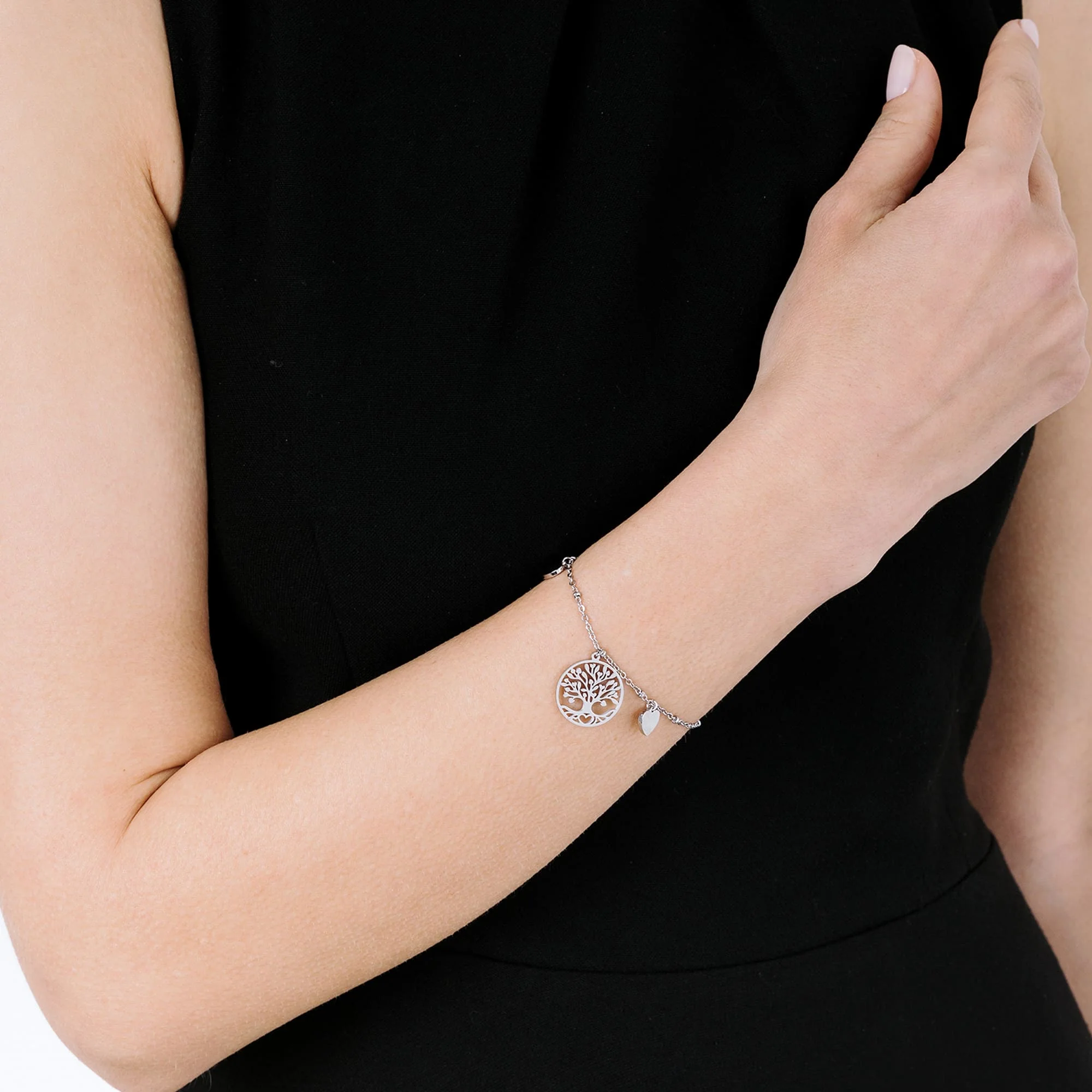 BRACCIALE DONNA IN ACCIAIO CON ALBERO DELLA VITA - Image 2