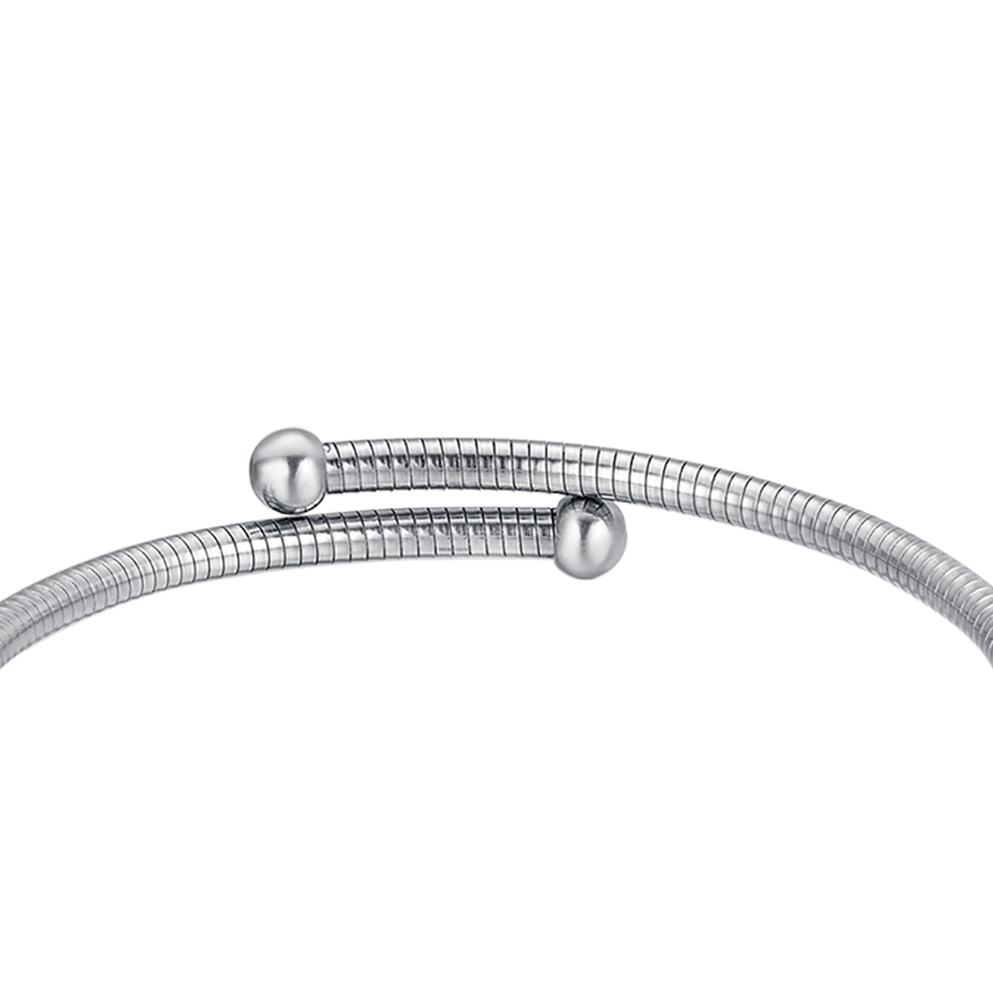BRACCIALE IN ACCIAIO CON CASA CON CRISTALLI BIANCHI E CUORI ACCIAIO - Image 3