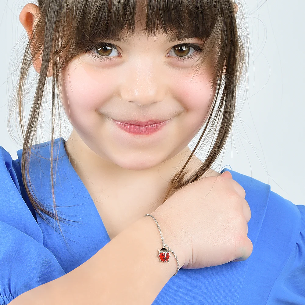 BRACCIALE BAMBINA IN ACCIAIO CON COCCINELLA - Image 3