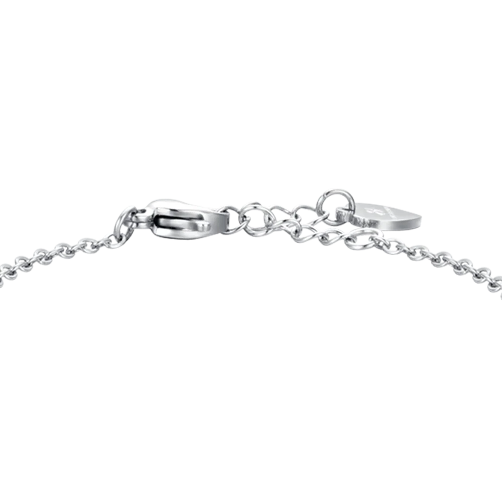 BRACCIALE BAMBINA IN ACCIAIO CON COCCINELLA E CRISTALLI ROSSI - Image 5