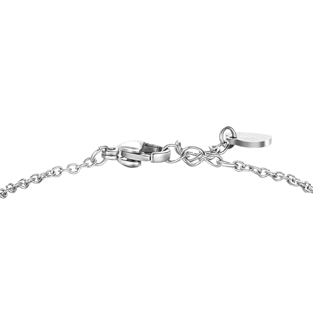 BRACCIALE IN ACCIAIO CON CROCE E CRISTALLO BIANCO - Image 3