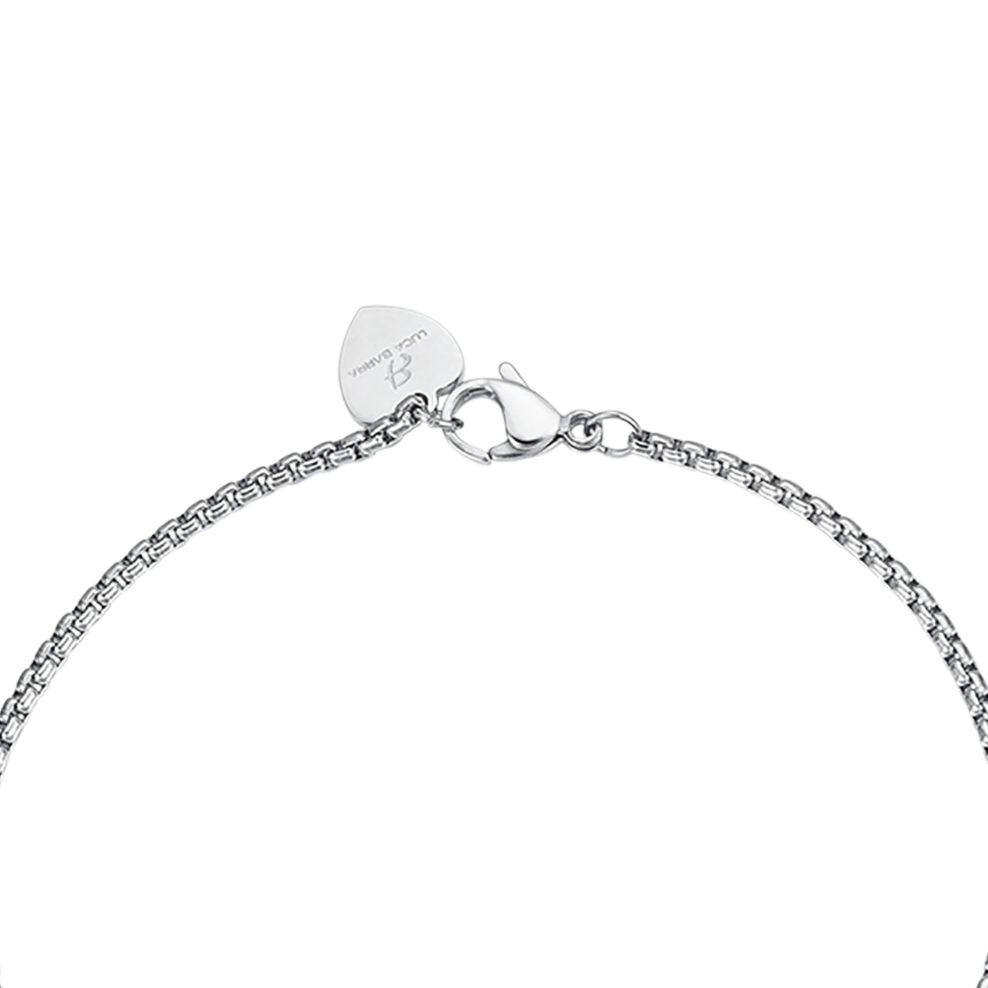 BRACCIALE IN ACCIAIO CON CUORE CON CRISTALLI BIANCHI - Image 5