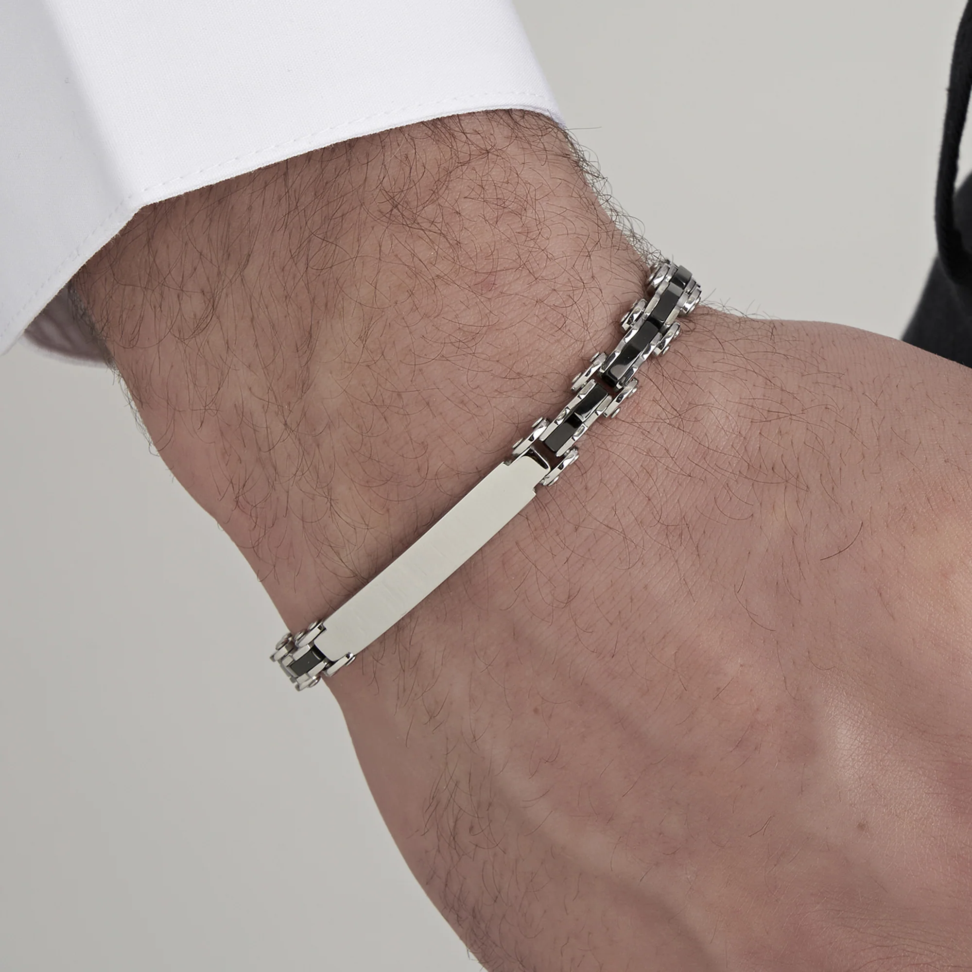 BRACCIALE UOMO IN ACCIAIO MAGLIA CATENA - Image 3