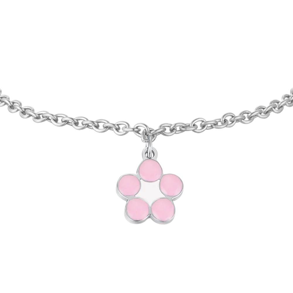 BRACCIALE BAMBINA IN ACCIAIO CON FIORE - Image 4
