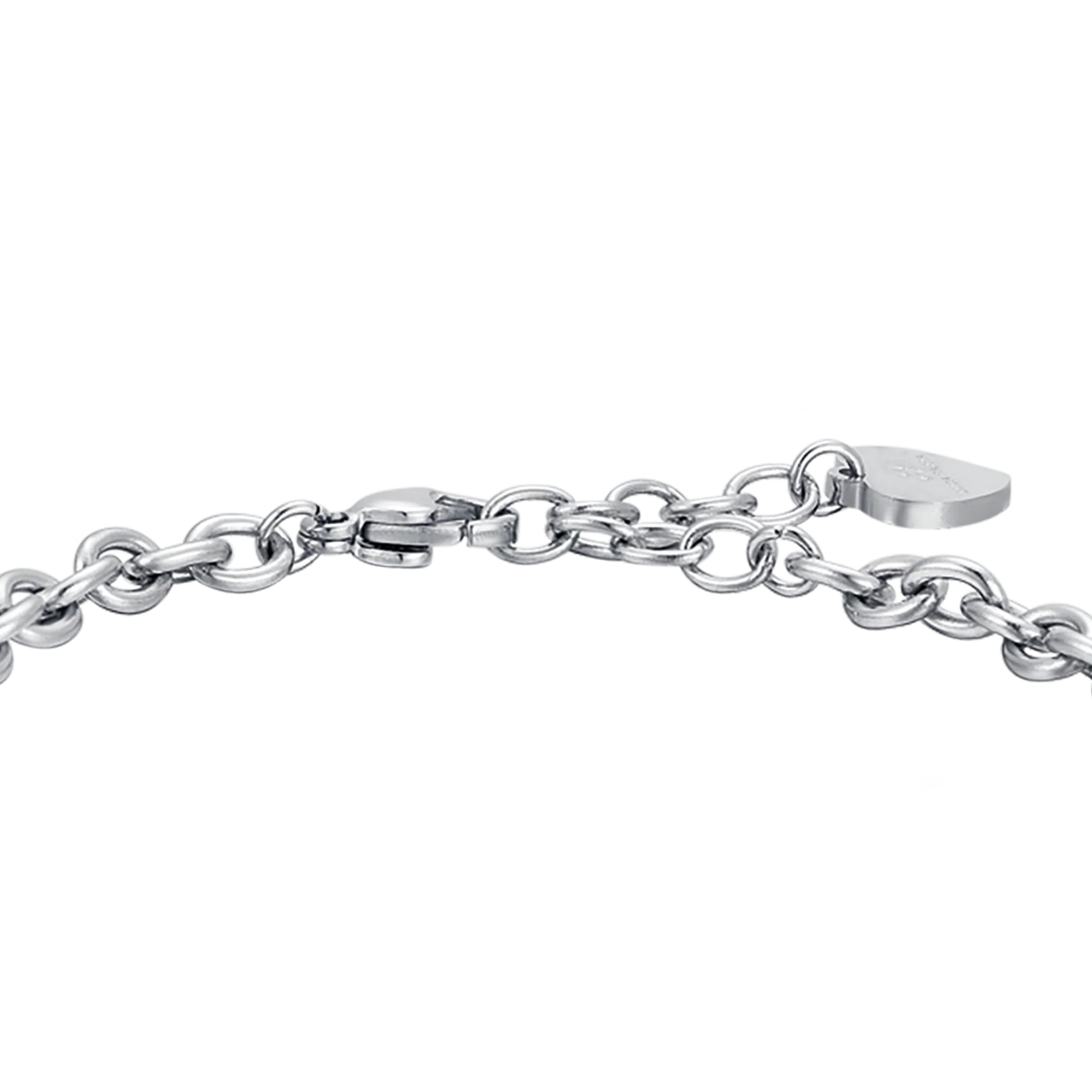 BRACCIALE DONNA IN ACCIAIO CON FIORE DELLA VITA CON CRISTALLI BIANCHI - Image 5