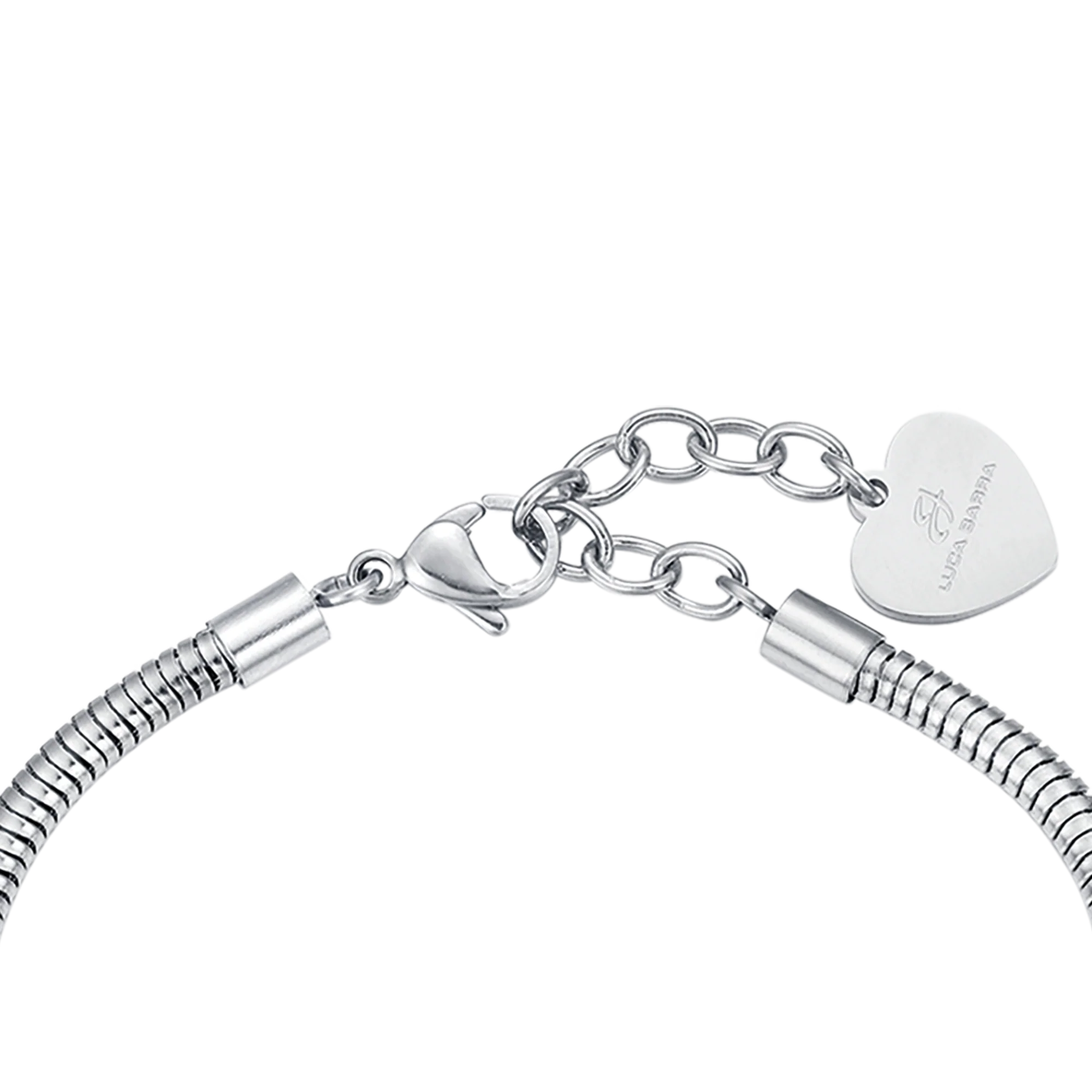 BRACCIALE DONNA IN ACCIAIO INFINITO CON CRISTALLI BIANCHI - Image 5