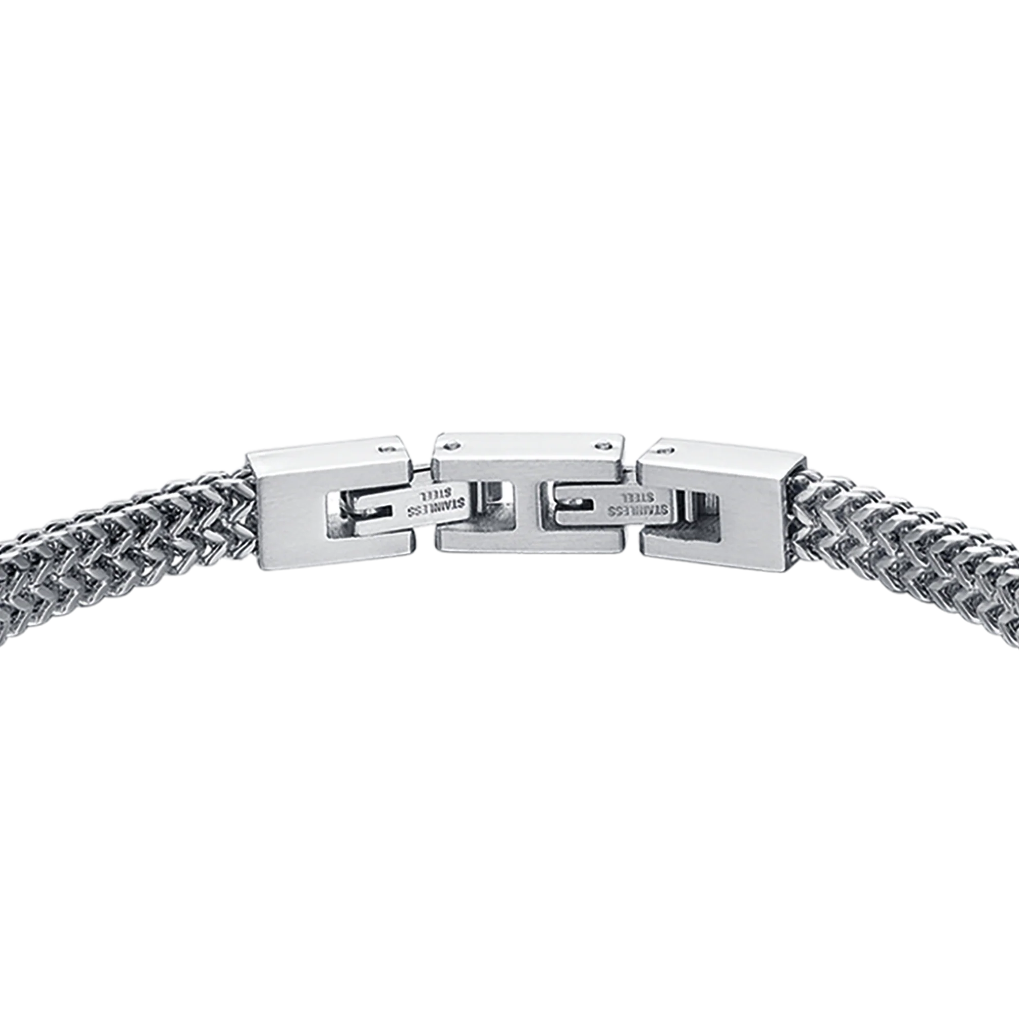 BRACCIALE UOMO IN ACCIAIO CON PIASTRA IN FIBRA DI CARBONIO ED ELEMENTO NERO - Image 5