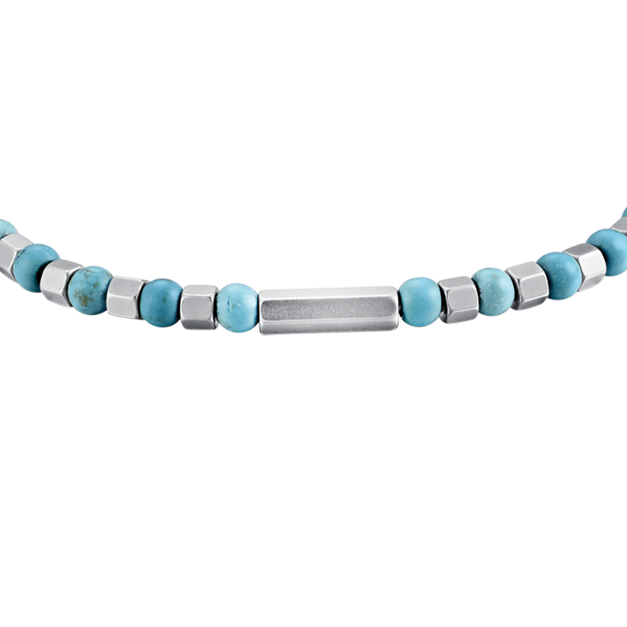 BRACCIALE UOMO IN ACCIAIO CON PIETRE TURCHESI - Image 4