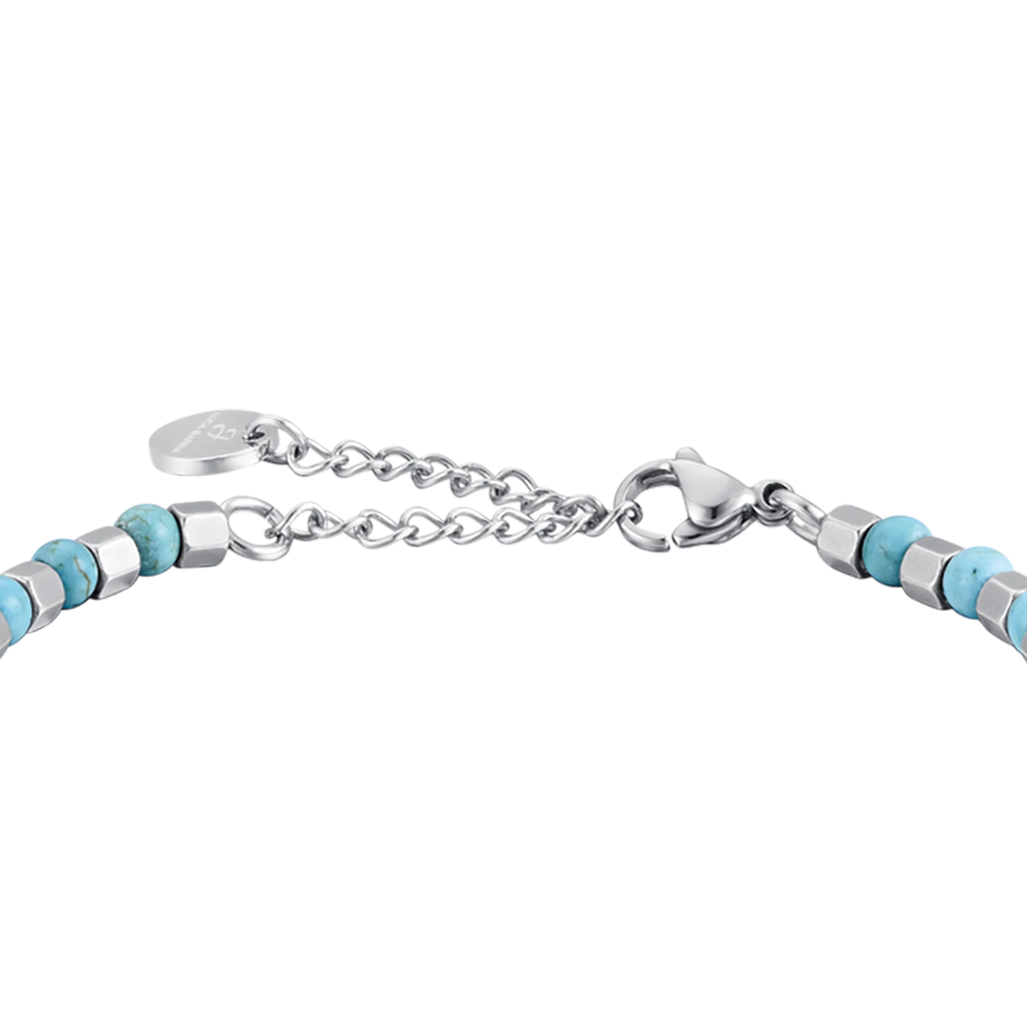 BRACCIALE UOMO IN ACCIAIO CON PIETRE TURCHESI - Image 5