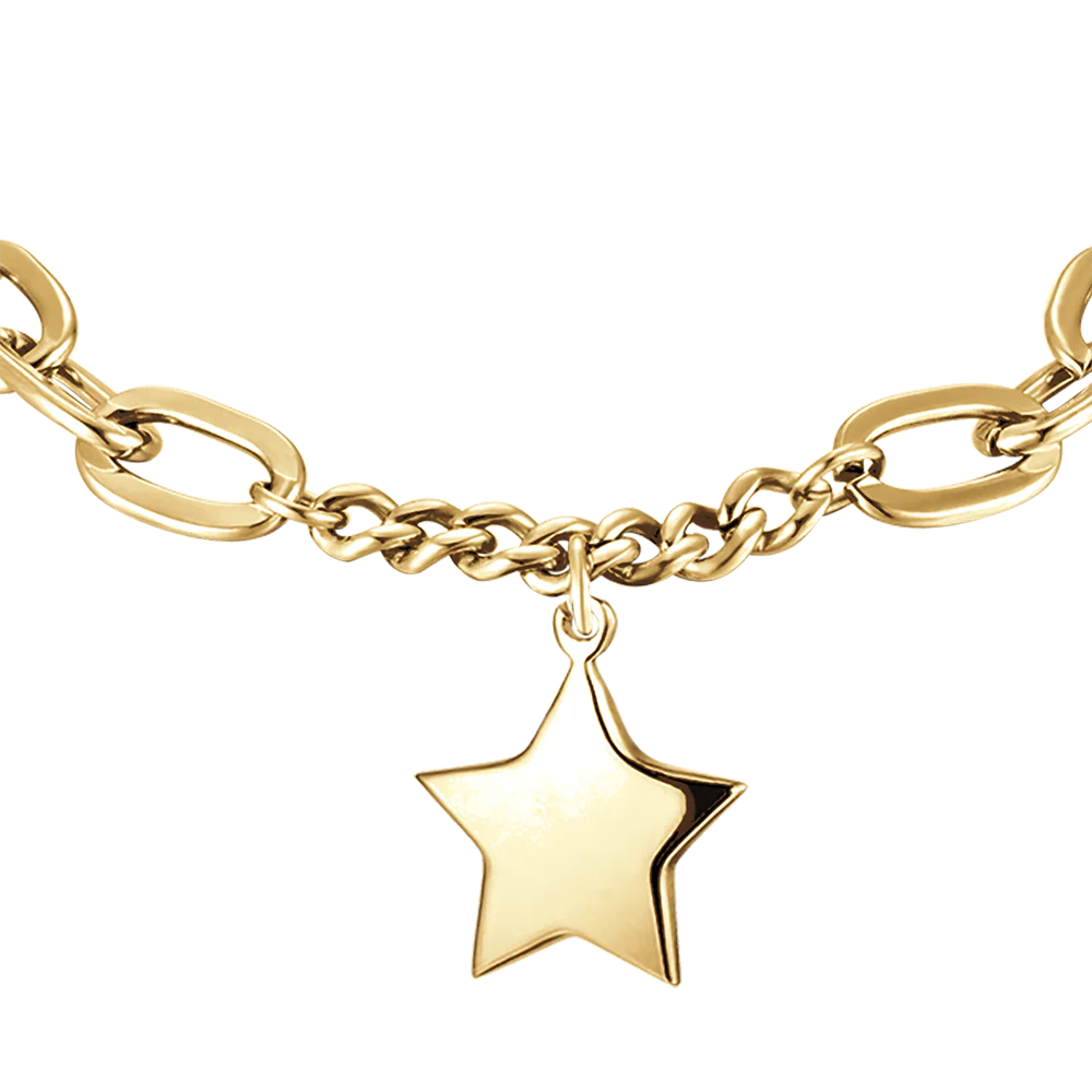BRACCIALE DONNA IN ACCIAIO IP GOLD CON STELLA PIENA - Image 4