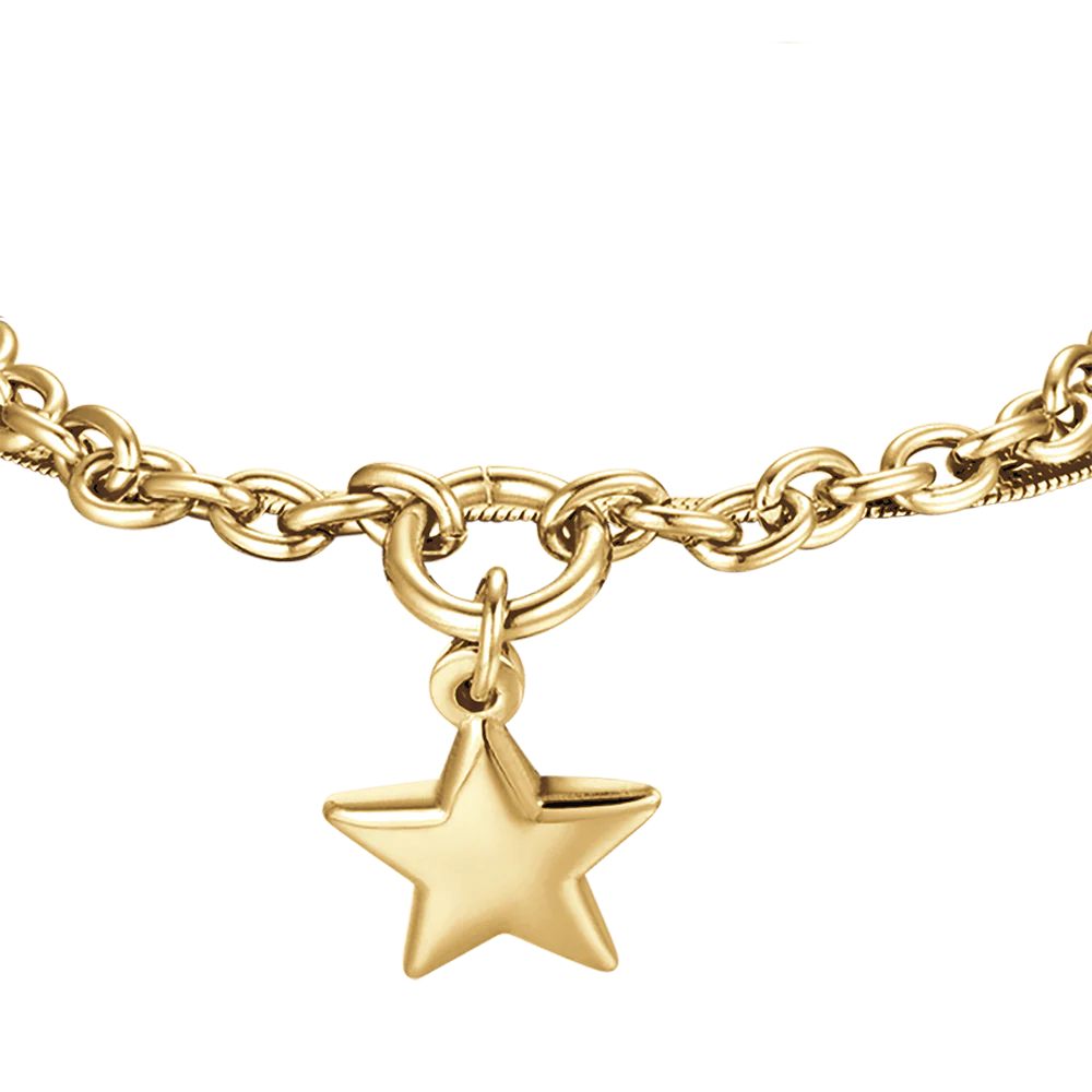 BRACCIALE DONNA IN ACCIAIO IP GOLD CON STELLA E CERCHIO - Image 5