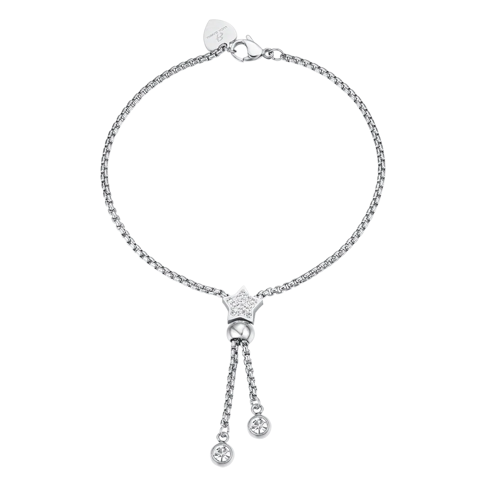 BRACCIALE IN ACCIAIO CON STELLA CON CRISTALLI BIANCHI