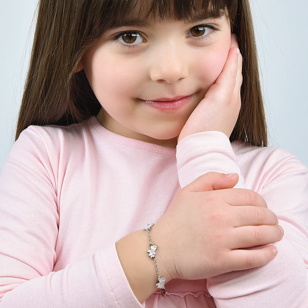 BRACCIALE BAMBINA IN ACCIAIO CON UNICORNI - Image 3