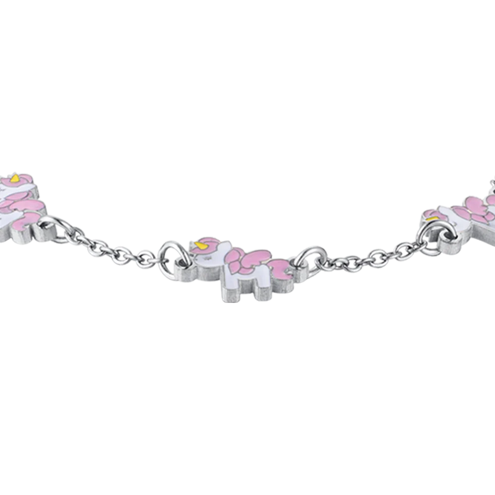BRACCIALE BAMBINA IN ACCIAIO CON UNICORNI - Image 4
