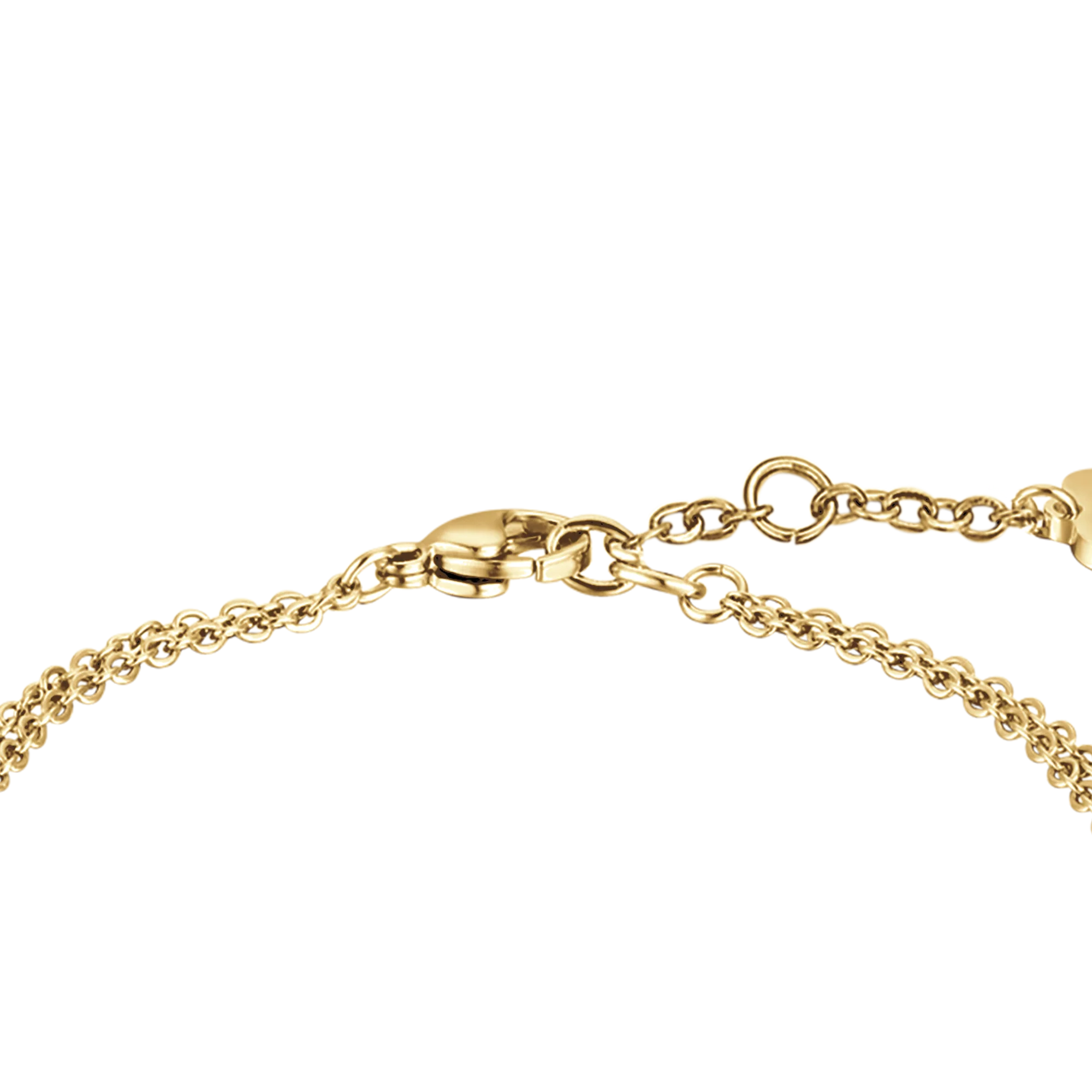 BRACCIALE DONNA IN ACCIAIO DORATO CON CRISTALLI NERI - Image 5