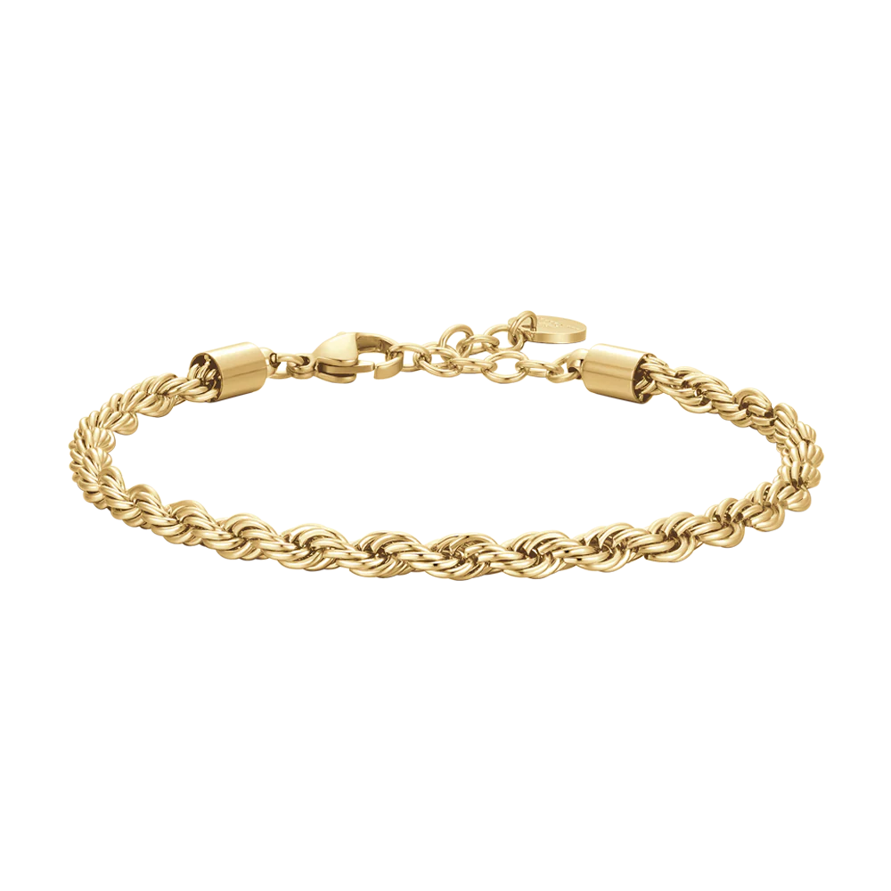BRACCIALE UOMO IN ACCIAIO IP GOLD