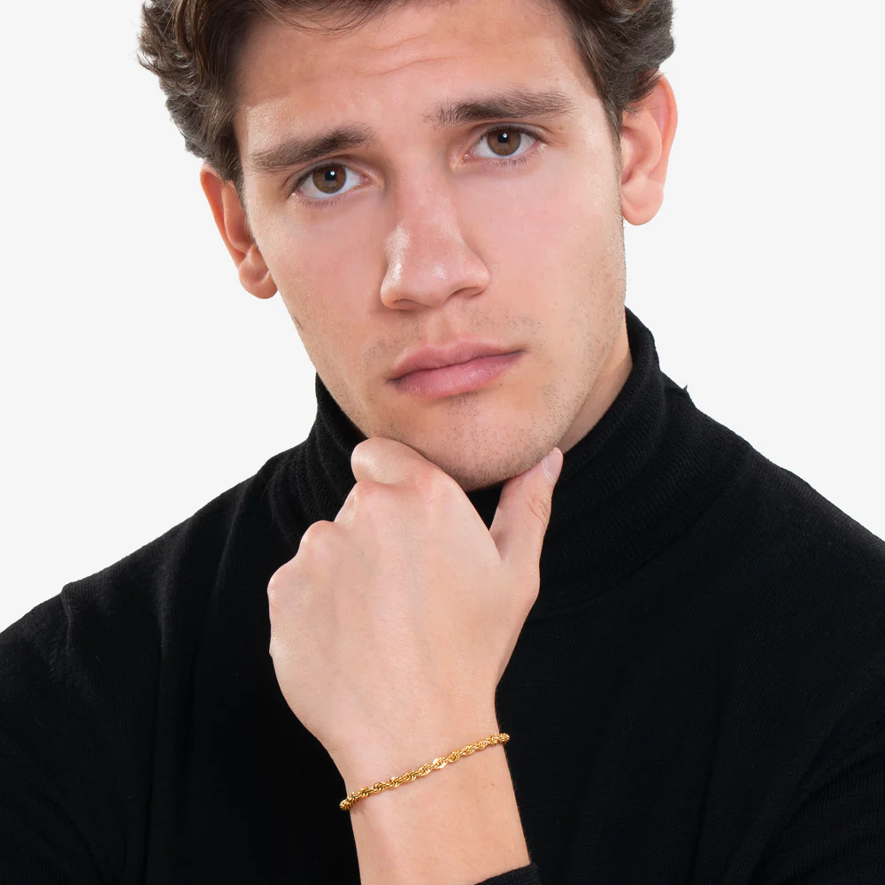 BRACCIALE UOMO IN ACCIAIO IP GOLD - Image 3