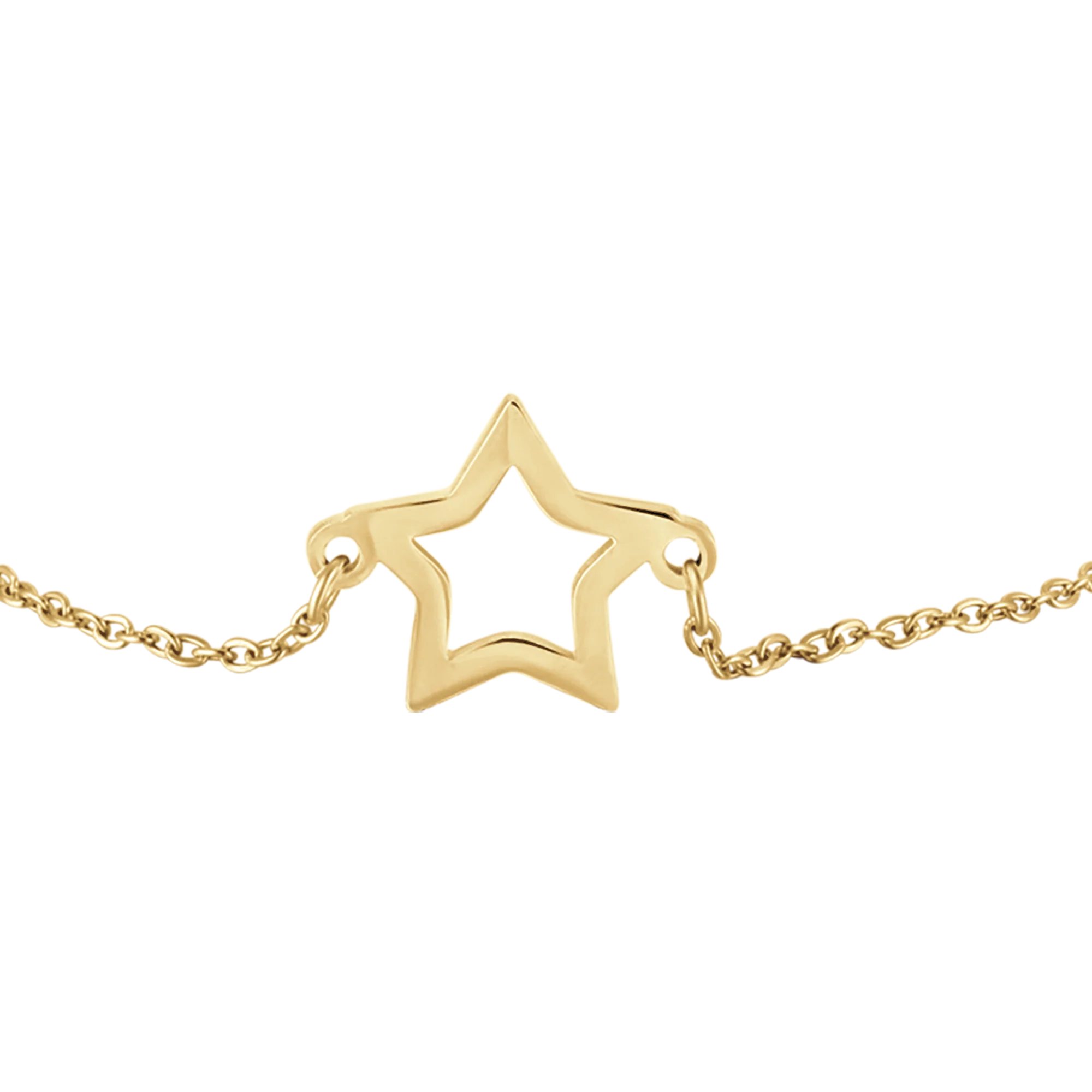 BRACCIALE DONNA IN ACCIAIO DORATO CON STELLA VUOTA - Image 4
