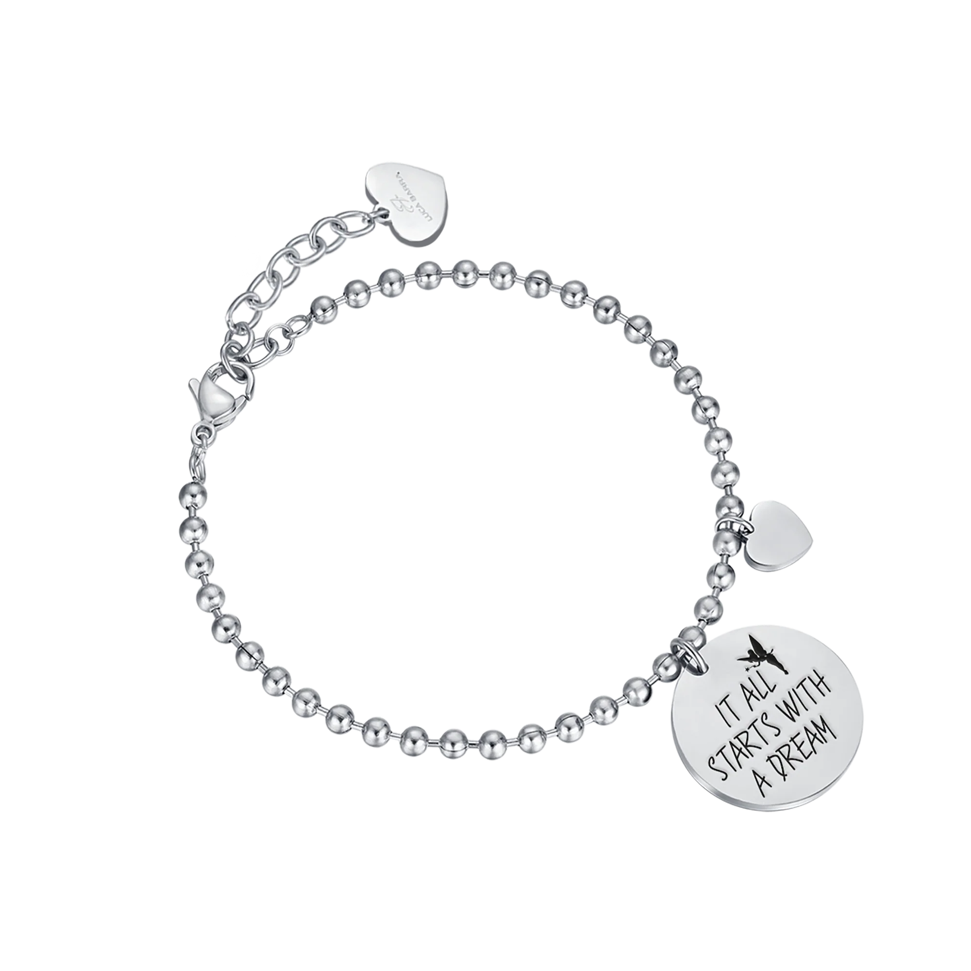 BRACCIALE IN ACCIAIO "IT ALL STARTS WITH A DREAM"