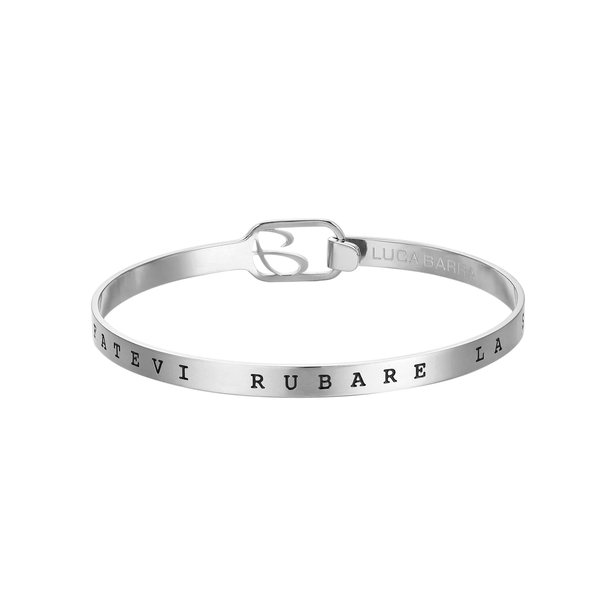BRACCIALE IN ACCIAIO RIGIDO "NON FATEVI RUBARE LA SPERANZA"