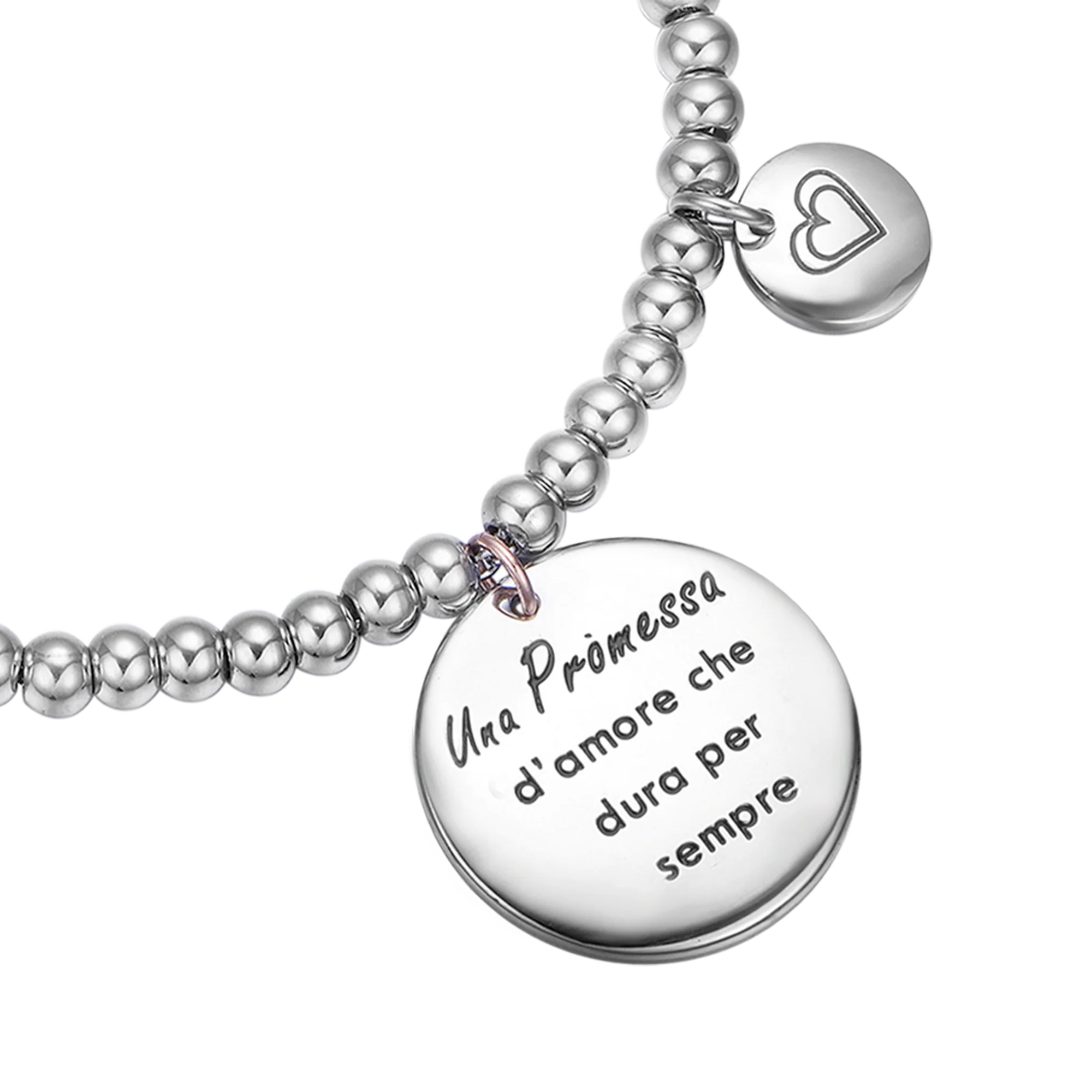 BRACCIALE IN ACCIAIO UNA PROMESSA D'AMORE CHE DURA PER SEMPRE - Image 2