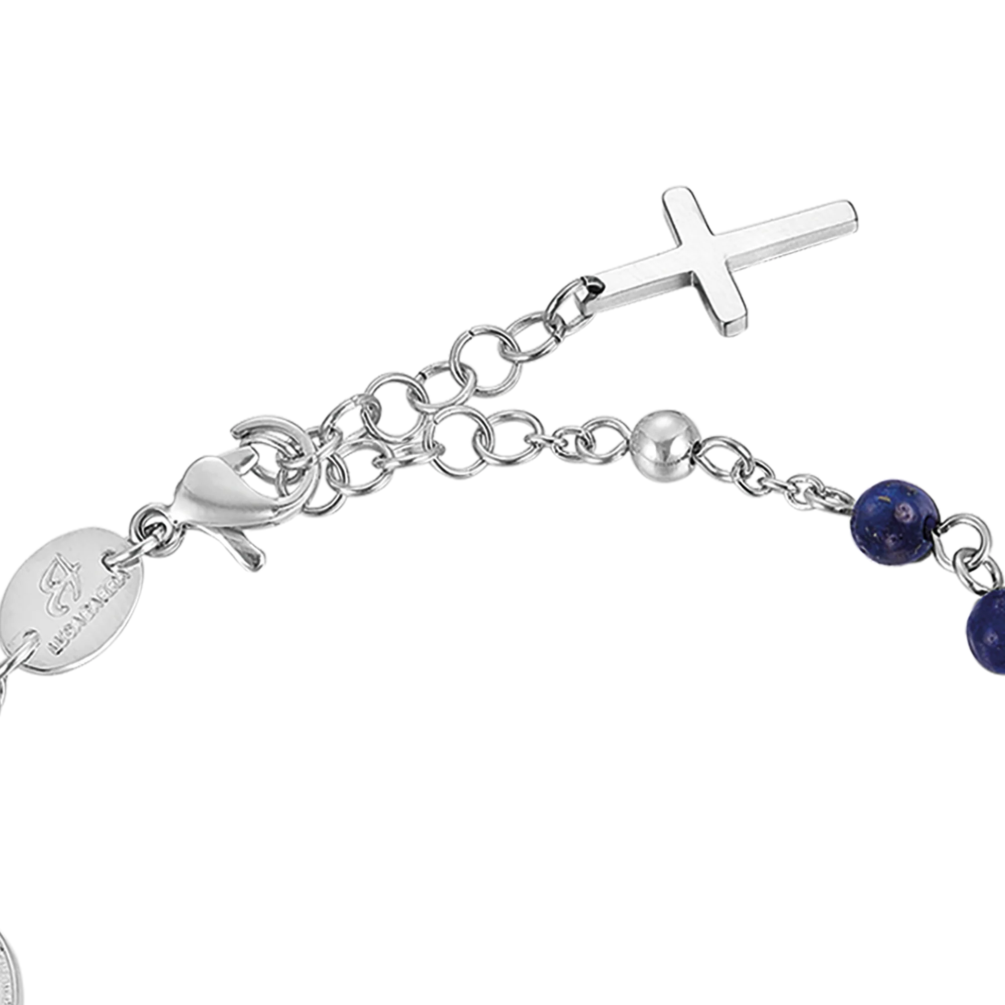 BRACCIALE UOMO ROSARIO IN ACCIAIO CON PIETRE LAPIS - Image 5