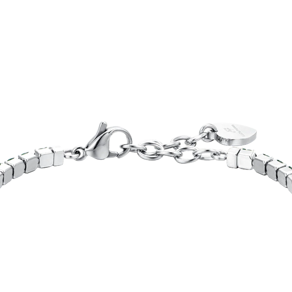 BRACCIALE TENNIS DONNA CRISTALLI VERDI - Image 5
