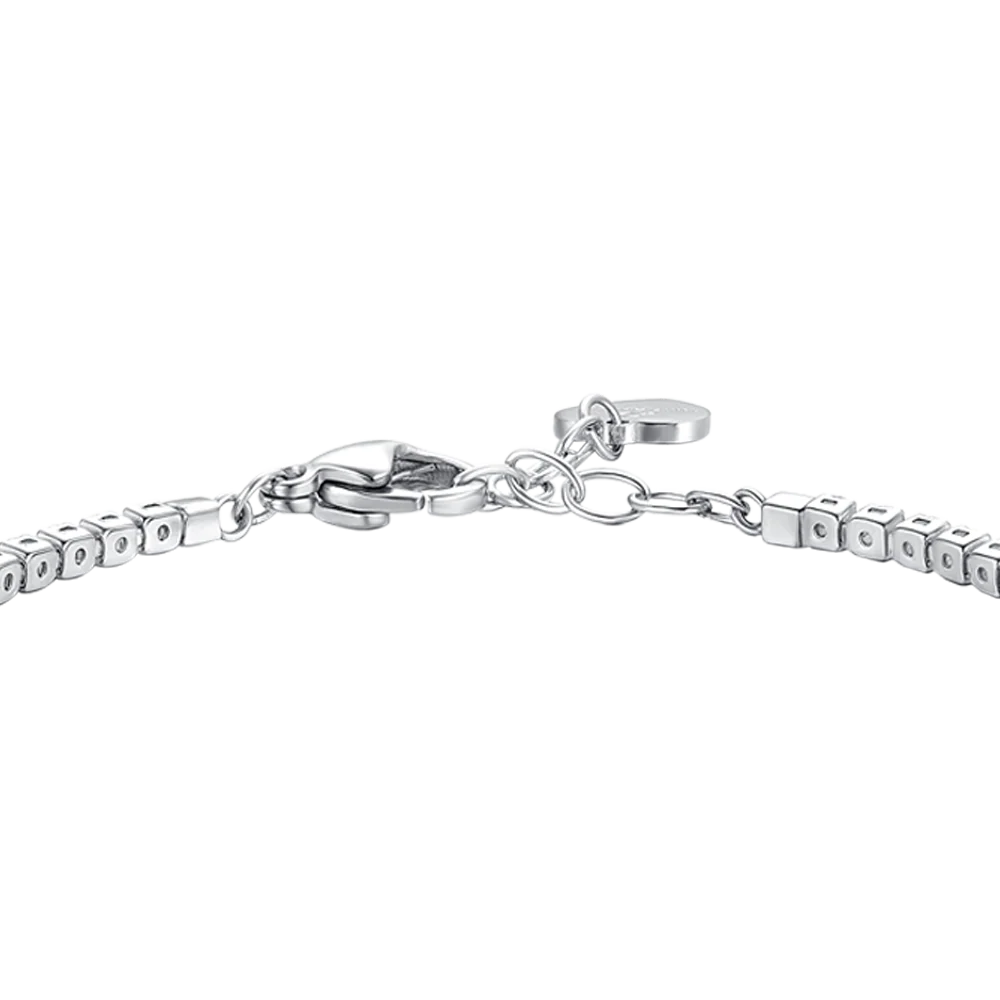 BRACCIALE TENNIS DONNA IN ACCIAIO CON ZIRCONI ROSSI - Image 5