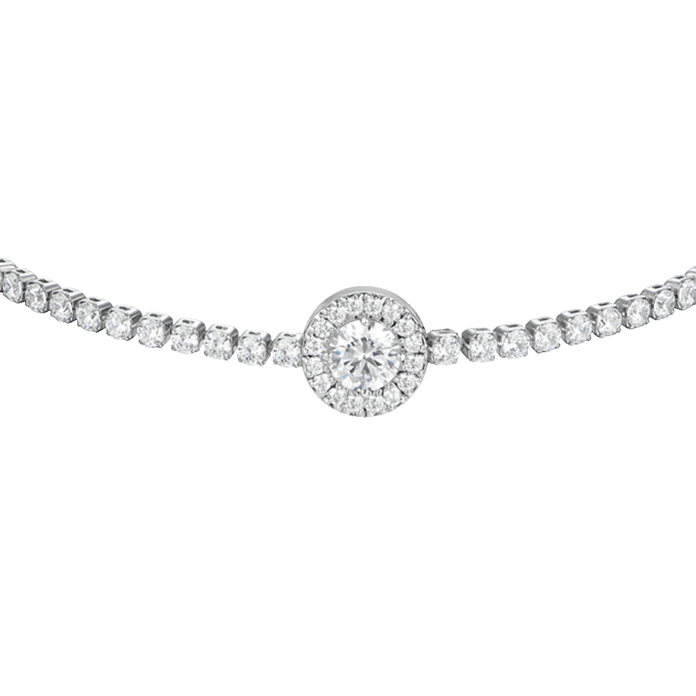 BRACCIALE TENNIS DONNA IN ACCIAIO CON ELEMENTO CON ZIRCONI BIANCHI - Image 4