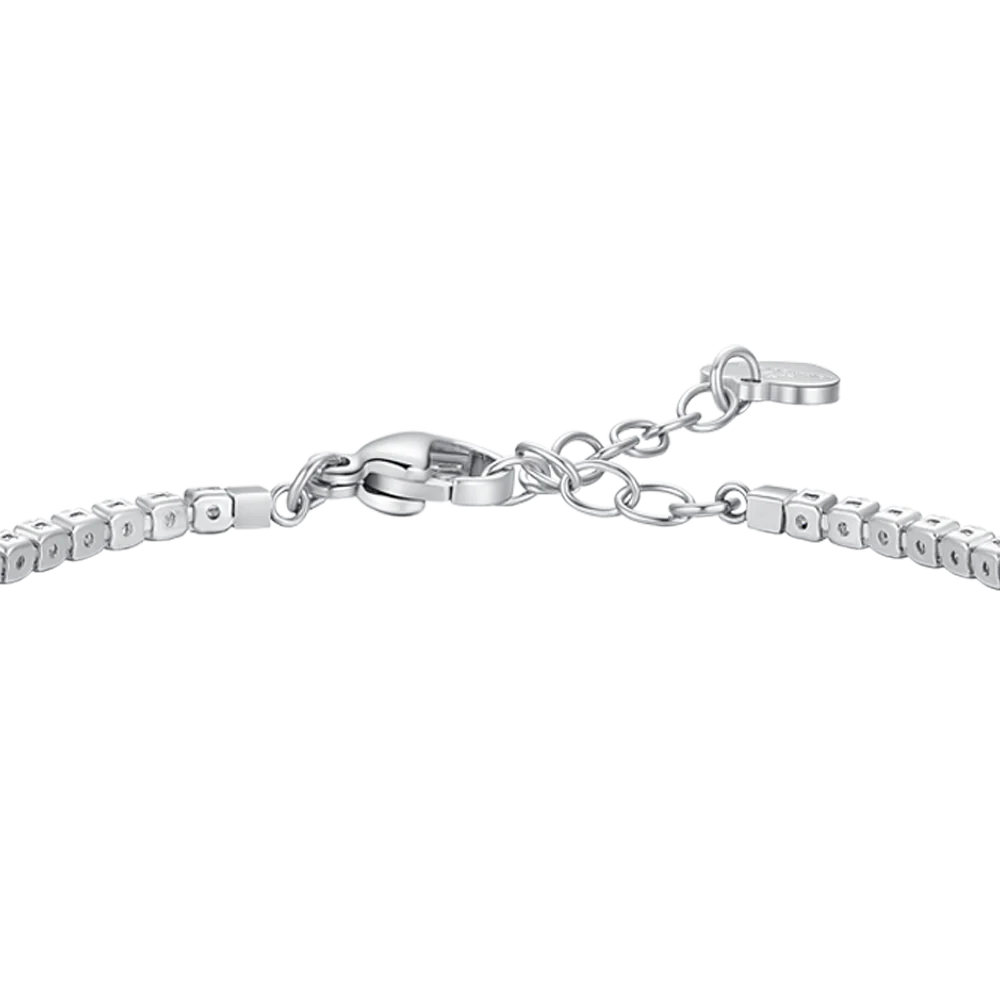 BRACCIALE TENNIS DONNA IN ACCIAIO CON INFINITO E PUNTI LUCE CON ZIRCONI BIANCHI - Image 5