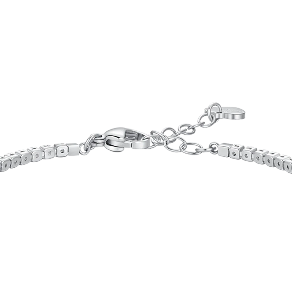 BRACCIALE TENNIS DONNA IN ACCIAIO CON STELLA E PUNTI LUCE CON ZIRCONI BIANCHI - Image 5