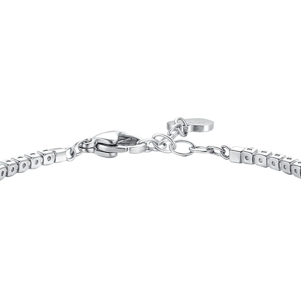 BRACCIALE TENNIS DONNA IN ACCIAIO CON ZIRCONI BIANCHI - Image 5