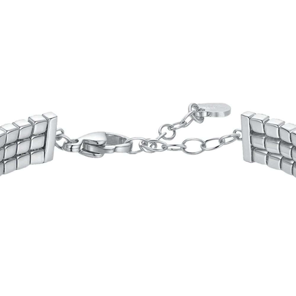 BRACCIALE TENNIS DONNA IN ACCIAIO CON ZIRCONI BIANCHI - Image 5