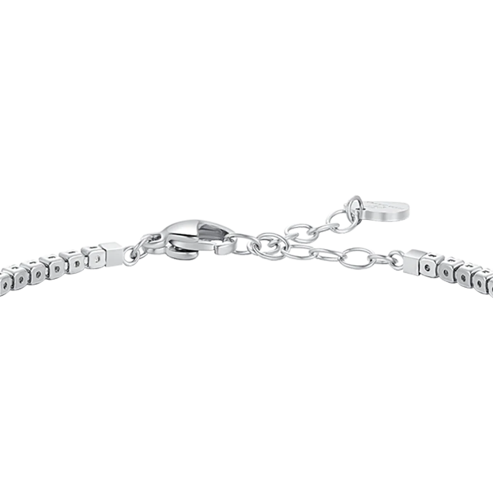 BRACCIALE TENNIS DONNA IN ACCIAIO CON ZIRCONI BLU - Image 5