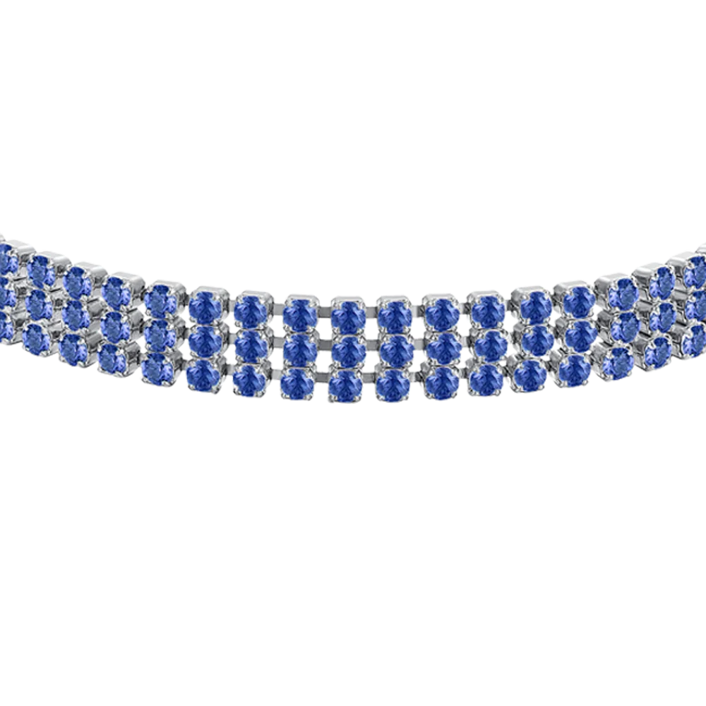 BRACCIALE TENNIS DONNA IN ACCIAIO CON ZIRCONI BLU - Image 4