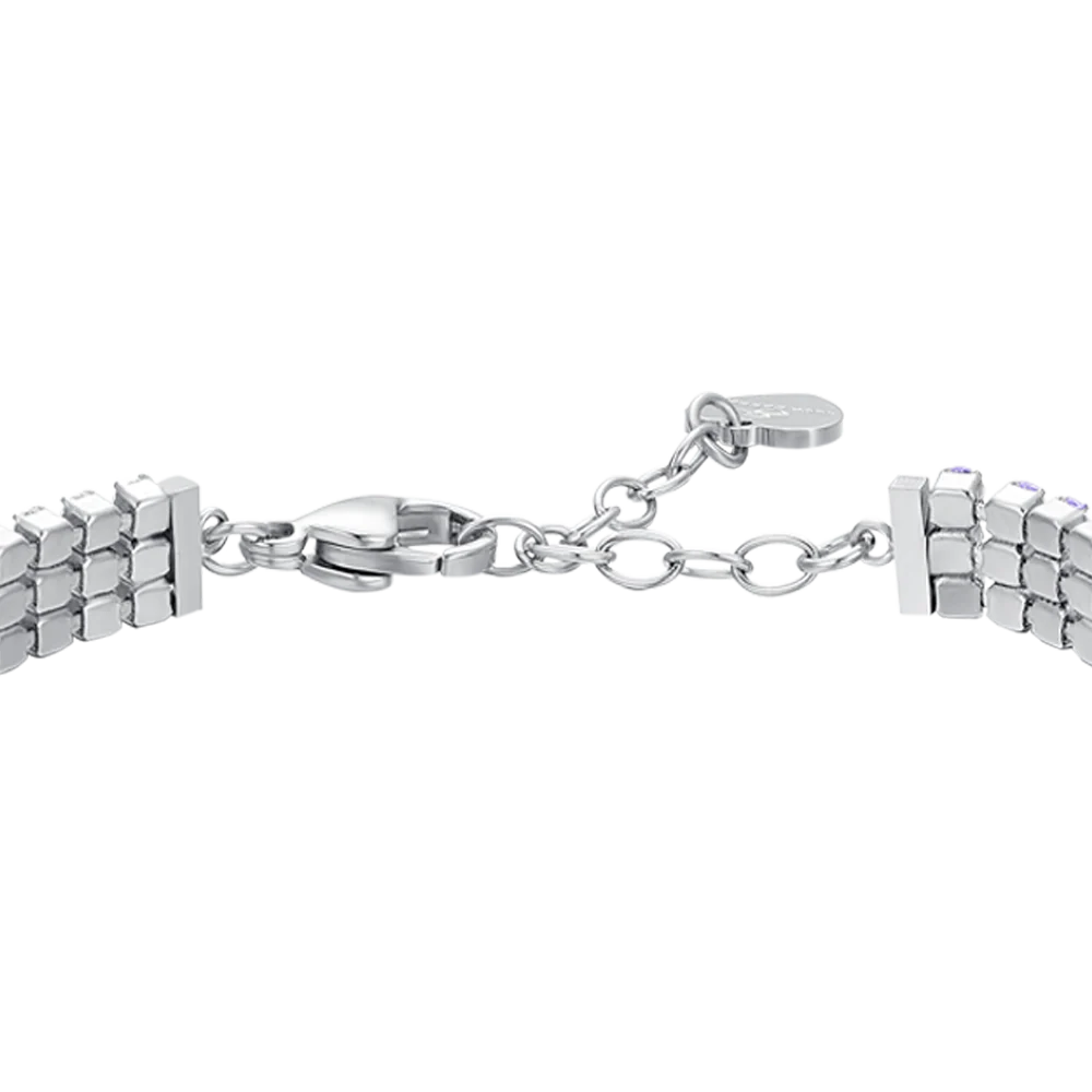 BRACCIALE TENNIS DONNA IN ACCIAIO CON ZIRCONI VIOLA - Image 5