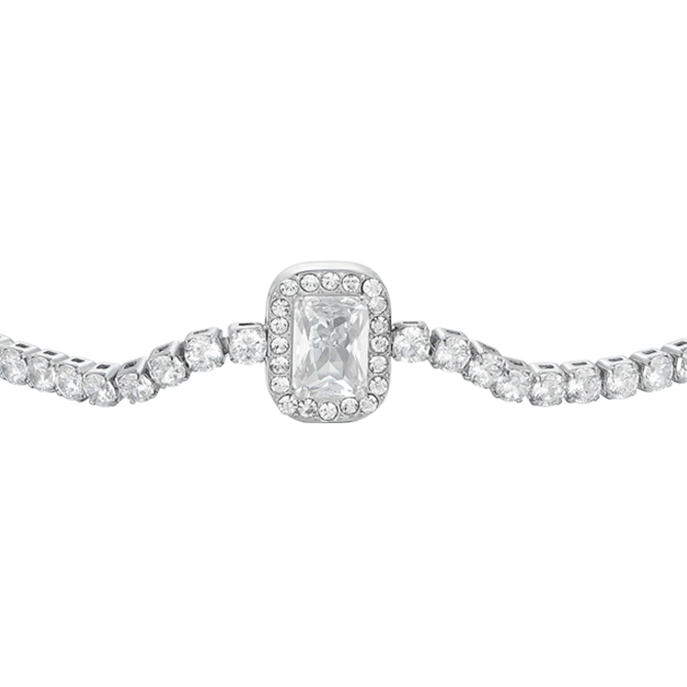 BRACCIALE TENNIS DONNA IN ACCIAIO CRISTALLI E ZIRCONE - Image 4