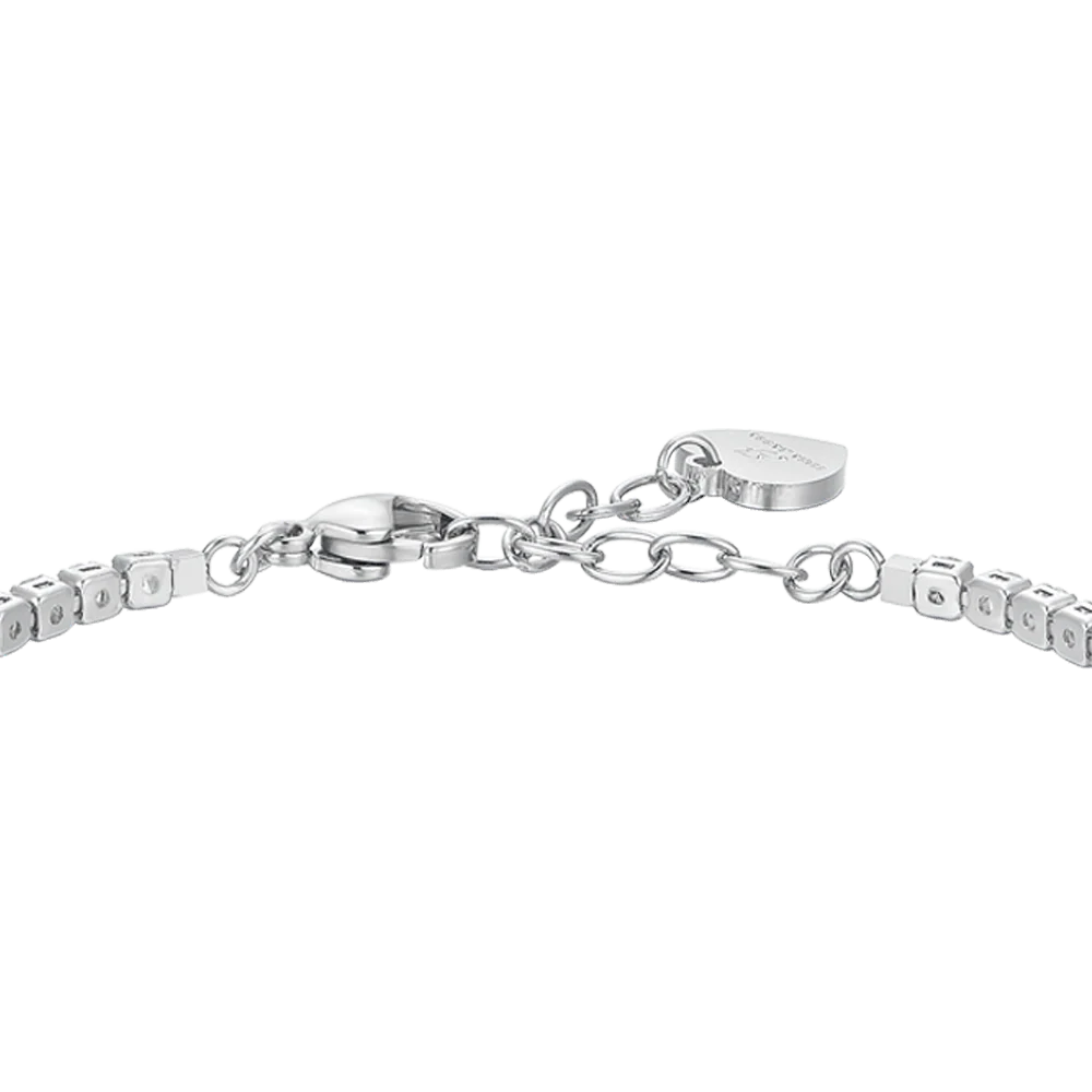 BRACCIALE TENNIS DONNA IN ACCIAIO CRISTALLI E ZIRCONE BIANCO - Image 5
