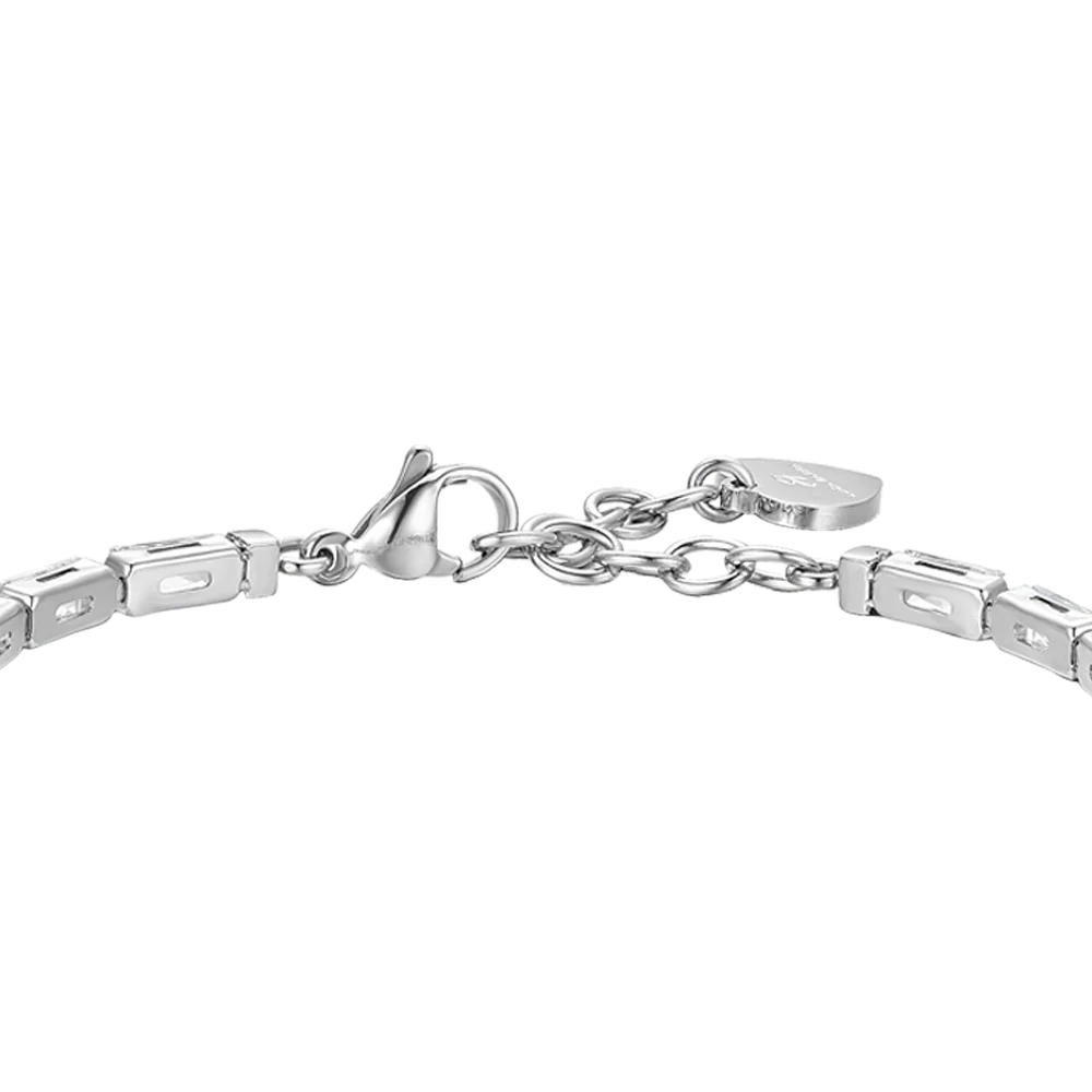BRACCIALE TENNIS DONNA ZIRCONI BAGUETTE BIANCHI - Image 5