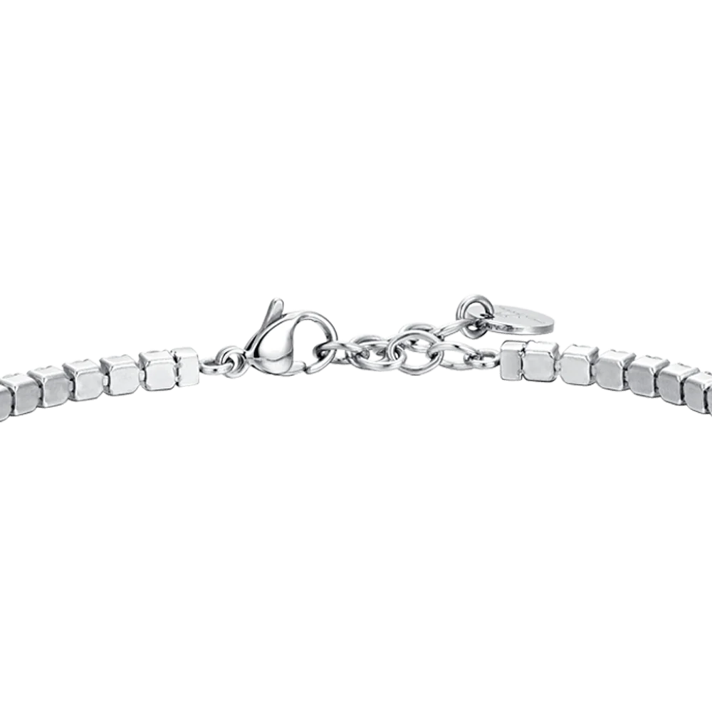 BRACCIALE TENNIS UOMO ANCORA E ZIRCONI BIANCHI - Image 5